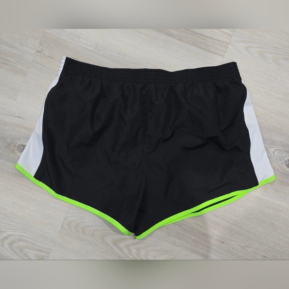 Energy Zone Running Shorts with Built in Brief Black Green White Size L - Picture 4 of 5